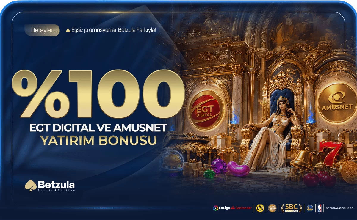 Betzula %100 EGT / Amusnet Slot yatırım bonusu